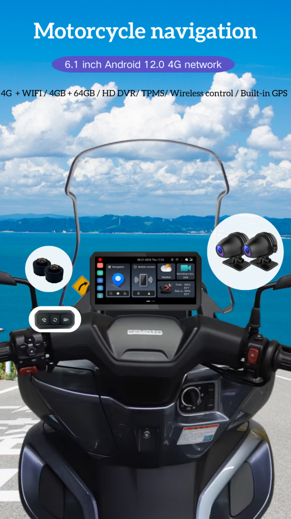 A600 motorcycle 4G built-in navigation - Image 2