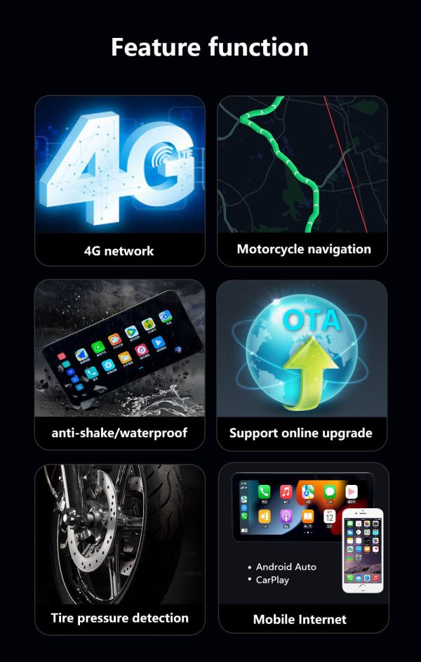 A600 motorcycle 4G built-in navigation - Image 3