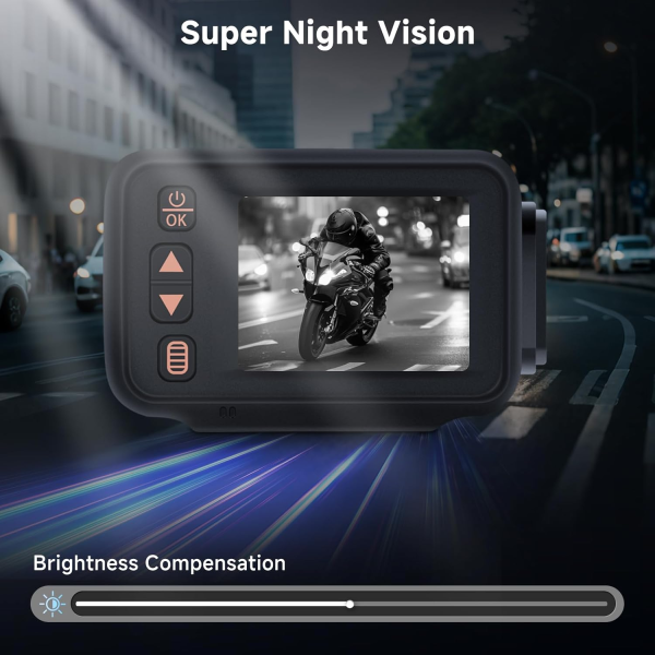 Motorcycle front and rear driving recorder 2-inch touch screen - Image 11
