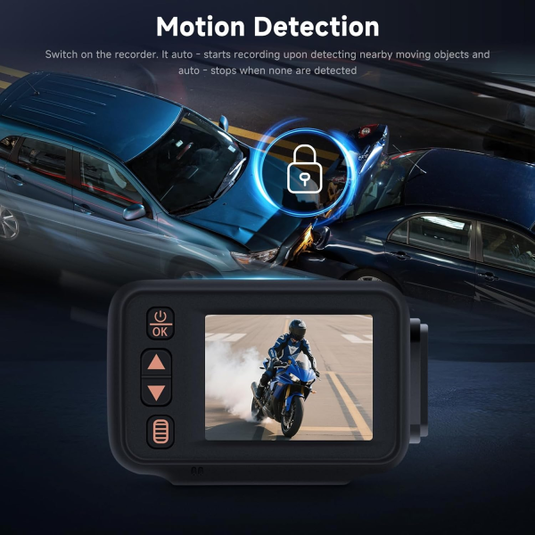 Motorcycle front and rear driving recorder 2-inch touch screen - Image 6
