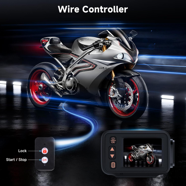 Motorcycle front and rear driving recorder 2-inch touch screen - Image 7