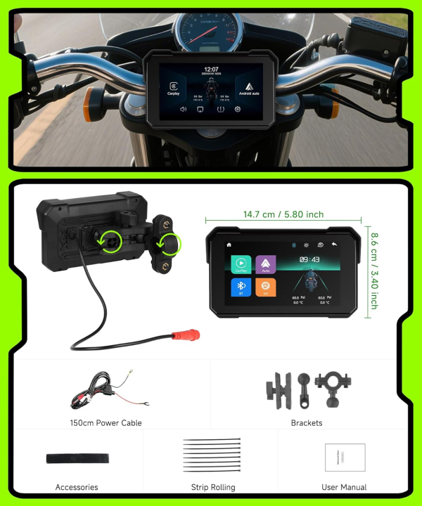 Motorcycle CarPlay Screen 5-inch - Image 6